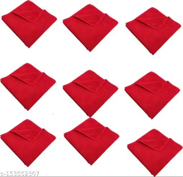Microfiber Bath Towel (Pink, 40x40 cm) (Pack of 9)
