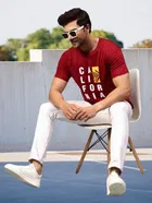 Cotton Round Neck Printed T-Shirt for Men 