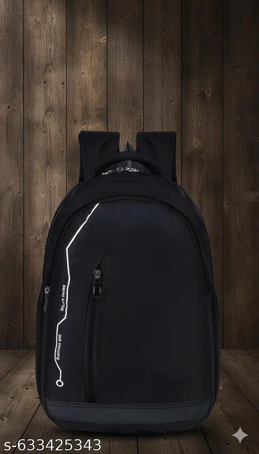 Polyester Backpack for Men & Women, Black