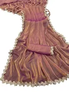 Satin Solid Saree for Women, Wine 