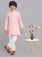 Cotton Blend Kurta with Pyjamas for Boys 