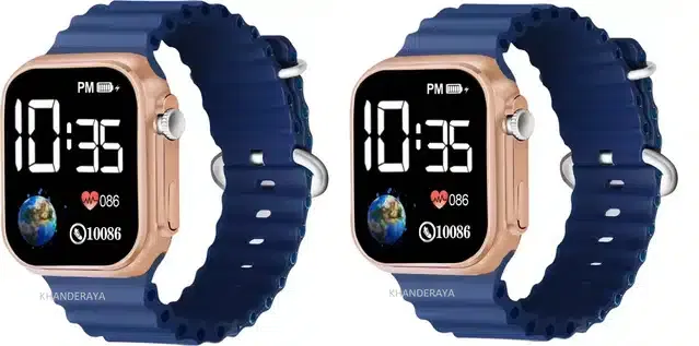 Electronic LED Digital Watch for Kids (Multicolor, Pack of 2)