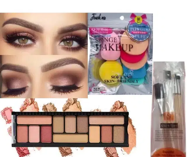 Face Makeup Combo (Multicolor, Set of 3)