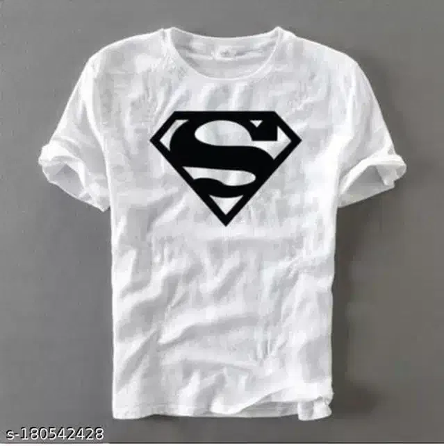 Half Sleeves T-Shirt for Men (White, M)