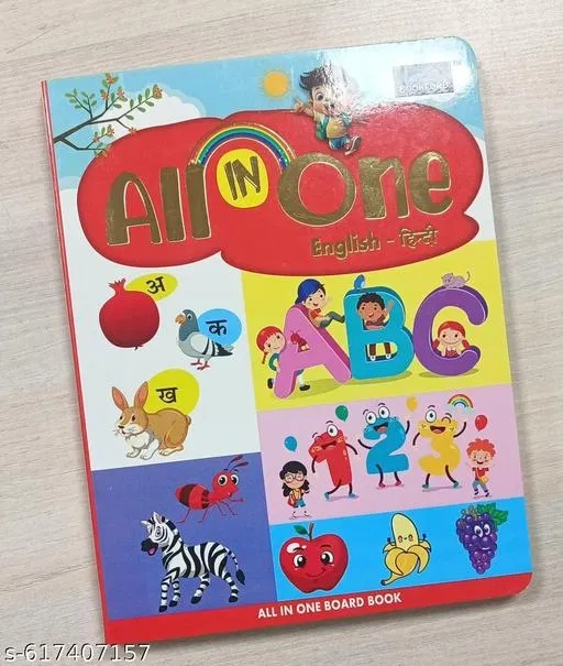 “All-in-One Early Learning Board Book for Kids | Learn Alphabet, Numbers, Colours, Shapes, Fruits, Animals, Days, Months, Opposites, and More | Educational Book for Toddlers & Preschoolers Ages 2‑6 | STEM, Brain Development & Learning Through Play”
