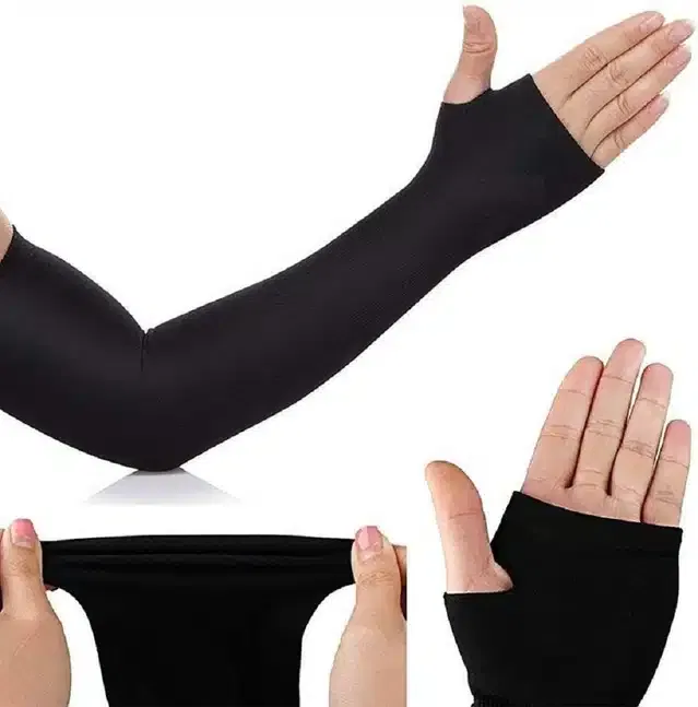 Arm Sleeves for Men (Black, Set of 1)