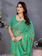 Kota Doria Cotton Bandhani Printed Saree for Women 