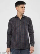 Polycotton Checked Shirts for Men, Multicolor 