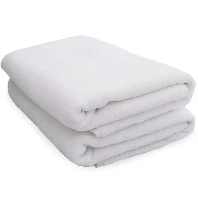 Cotton High Absorbent Antibacterial Bath Towels (Pack of 2) (White, 60x30 inches)