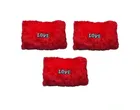 Love Printed Square Shaped Pillows (Pack of 3, 30 cm)