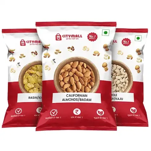 सिटीमॉल नं.1 कॉम्बो (बादाम 450 g + साबुत काजू 450 g + किशमिश 400 g)