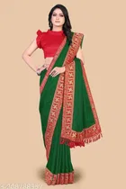 Art Silk Solid Saree for Women 
