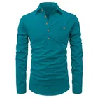 Trendy Cotton Full Sleeves Short Kurta For Men 