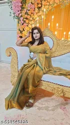 Jimmy Choo Embellished Saree For Women, Yellow