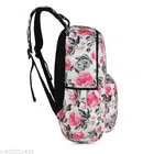 Fabric Backpack Bag, White