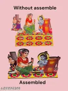 Wooden Krishna Leela Showpiece 
