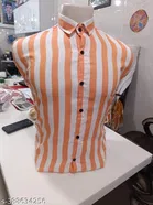 Cotton Blend Striped Shirt for Men, Multicolor 