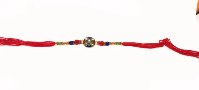 Metal Rakhi for Raksha Bandhan (Multicolor, Pack of 1)