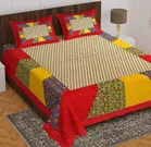 Cotton Rajasthani Jaipuri Double Bedsheet with 2 Pillow Covers 