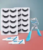 Lenon Combo of 13 in Which 10 False Eyelash 2 Eye Glue & Eyelash Curler 1 