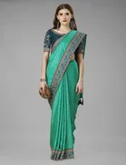 Vichitra Solid Saree for Women 