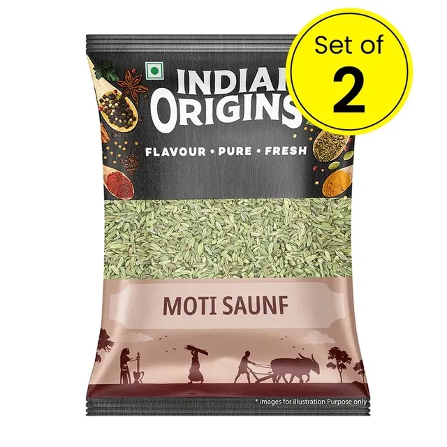 इंडियन ओरिजिन्स मोटी सौंफ 100 g (पैक ऑफ़ 2)