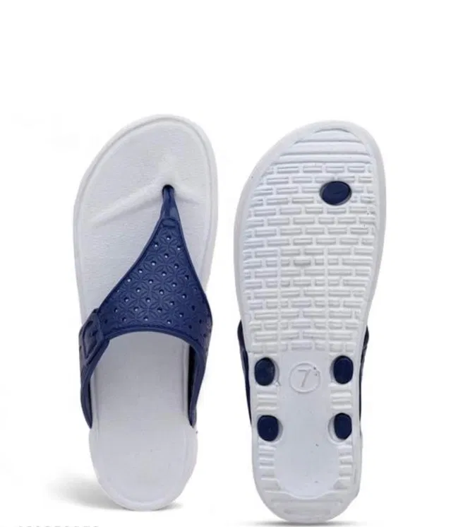 Flipflops for Women (Blue & White, 8)