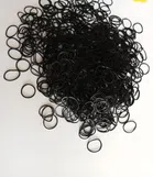 Thin Rubber Hair Band for Women & Girls (Black, Pack of 500)