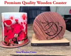MDF Wooden 6 Pcs Coasters with Stand 