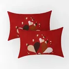 YS COTTON FEEL DOUBLE BEDSHEET HEART 88x88INCH RED