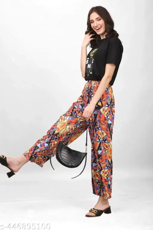 Palazzo Pants for Women (Multicolor, XXXL)