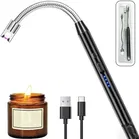 Rechargeable Flameless & Windproof Gas Lighter with LED Battery Indicator (Multicolor, Pack of 1)