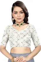 Georgette Solid Saree for Women 