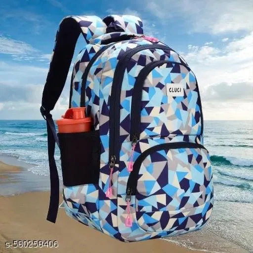 Fabric Backpack Bag, Blue