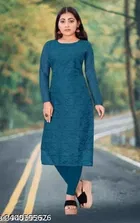 Net Kurti for Women,  Blue  