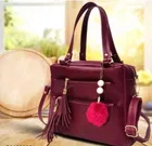 PU Solid Satchel Bag for Women