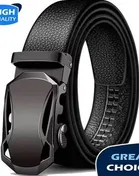 Textured Belt for Men, Black 