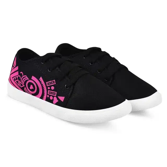 Bersache Casual Shoes for Women (Black, 6)