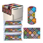 Polyester 6 Pcs Refrigerator Cover & Mats (Multicolor, Set of 1)
