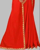 Lycra Blend Solid Saree for Women 