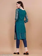 Net Kurti for Women,  Teal  