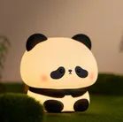 Silicone Panda Shape Touch Night Lamp (White & Black)