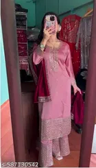 Cotton Silk Kurti With Bottomwear for Women 