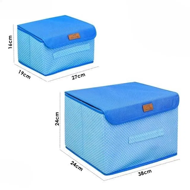 Non-woven Foldable Saree Cover (Blue, Pack of 2)