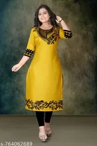 Ethnic Motif Rayon Kurti for Women, Pack of 2 