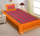 Cotton Single Bedsheet with Pillow Cover 