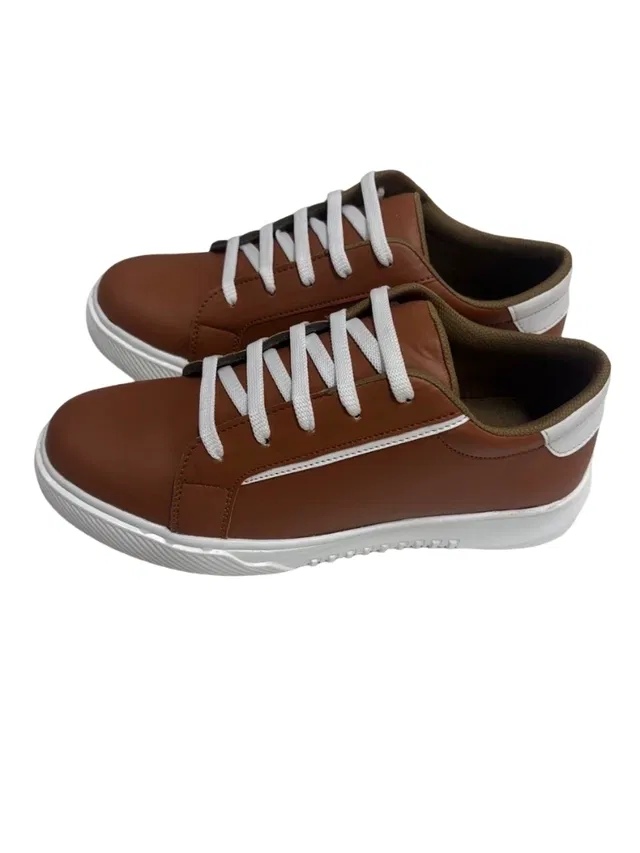 Aryman Sneakers for Men (Tan & White, 7)