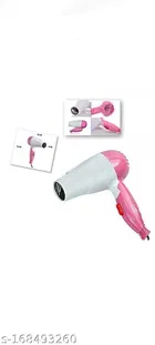 Plastic Hair Dryer, Pink & White, 100 W