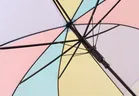 Rainbow 21 inch Folding Windproof Umbrella for Men and Women Multicolor J Shaped Handle 