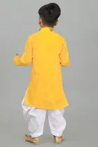 Cotton Printed Kurta with Patiyala Set for Boys 